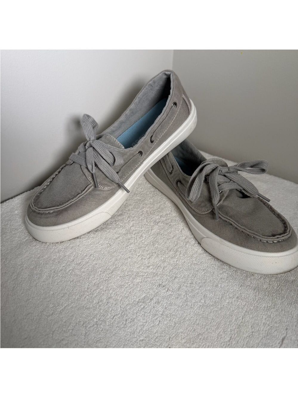 Project Cloud Gray Boat Shoes Size 9